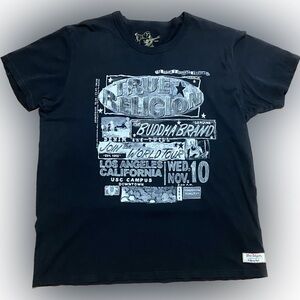 True Religion Campus Tour Mens T-Shirt XXL - Black